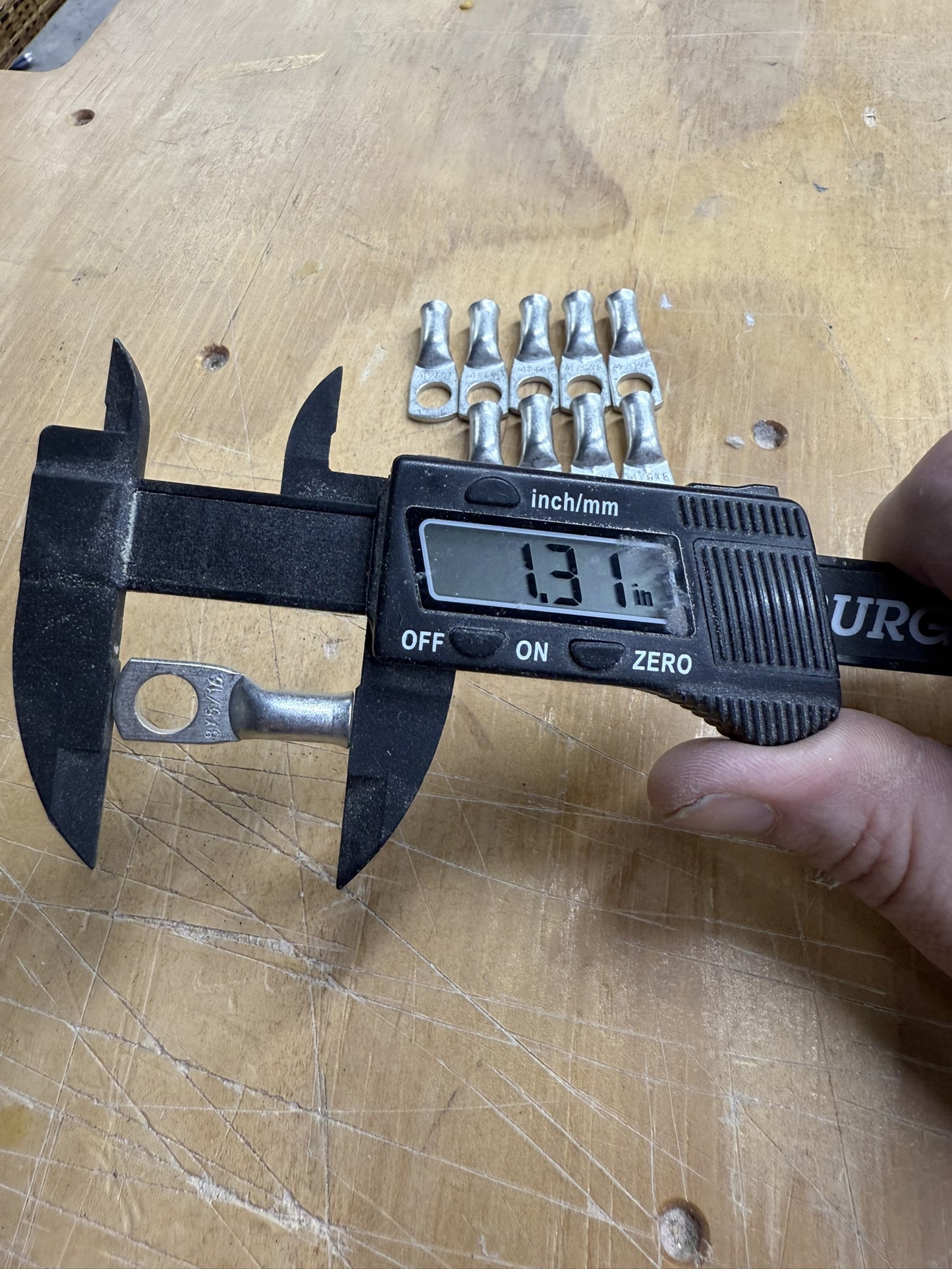 8awg x 5/16 tinned copper ring terminal lugs (10 pack)