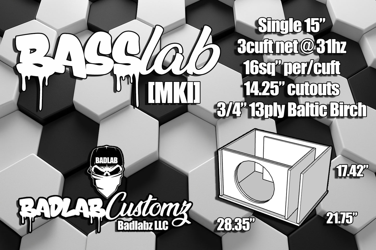 Basslab15s Single 15" Flat pack