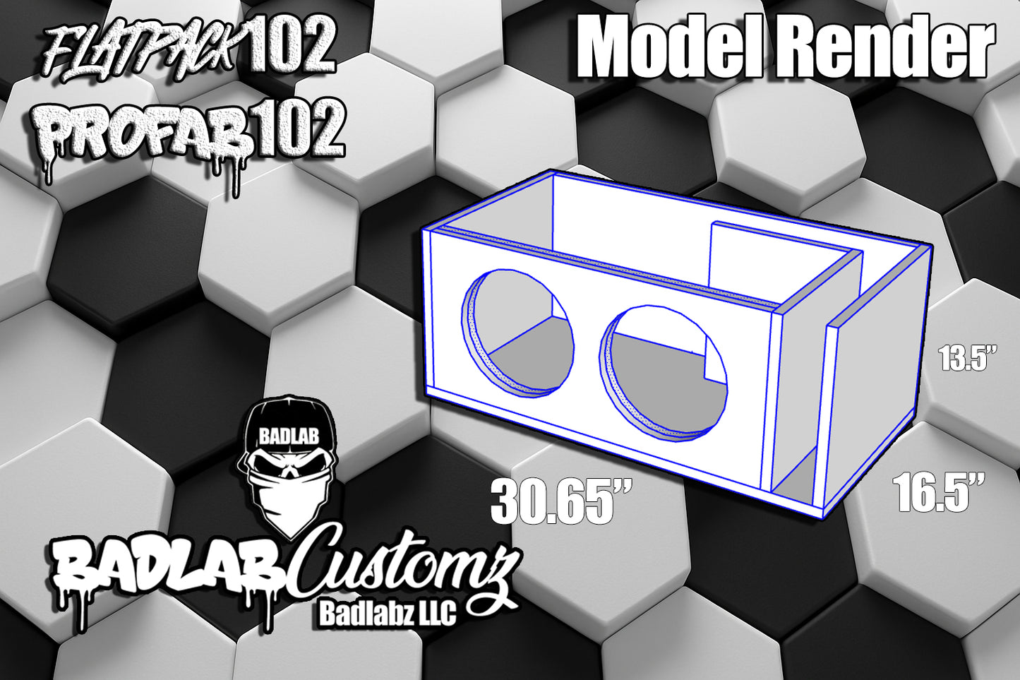 Dual 10" Flat Pack 2.1cuft/34hz