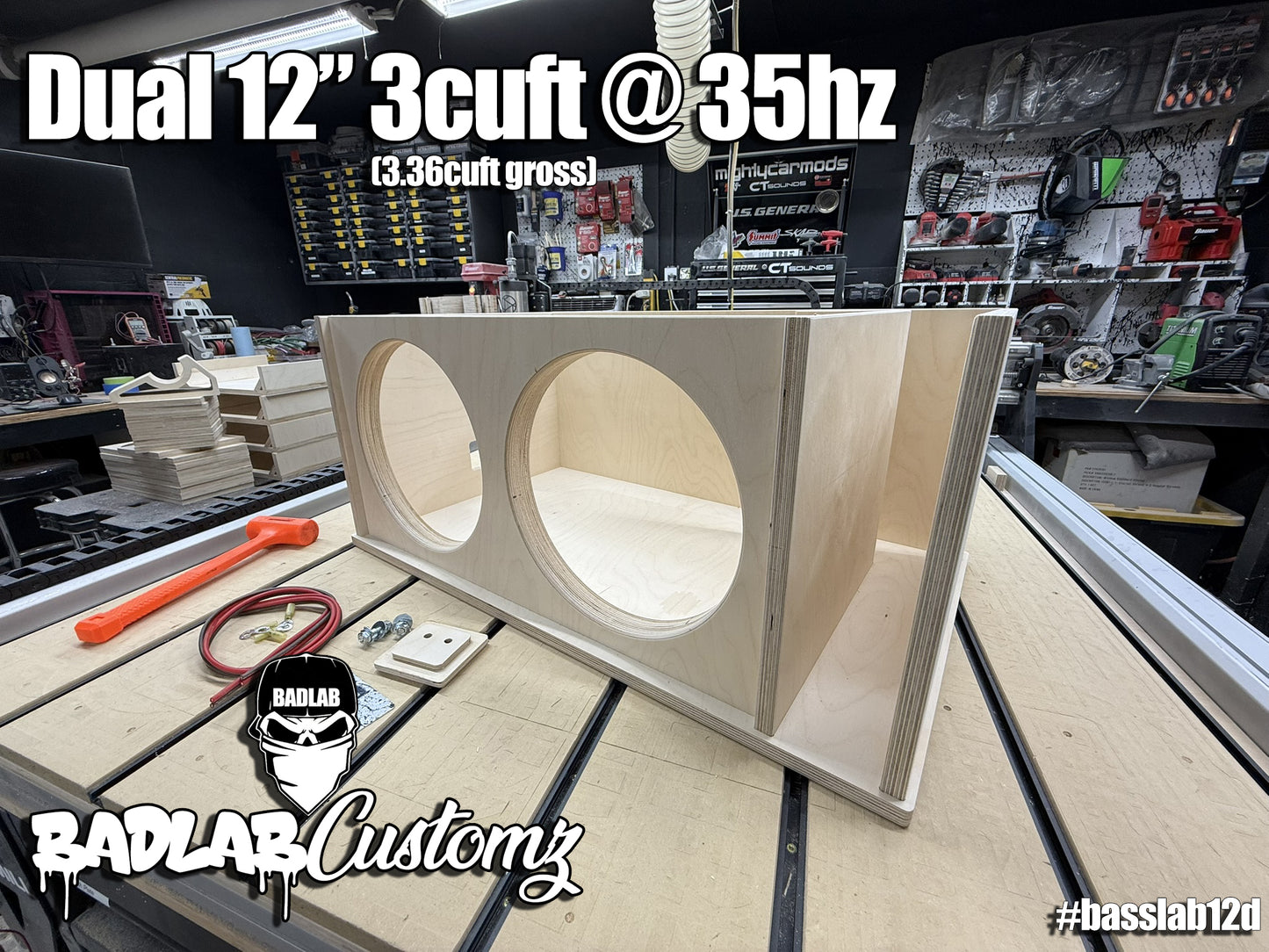 Dual 12" 3cuft Flat Pack