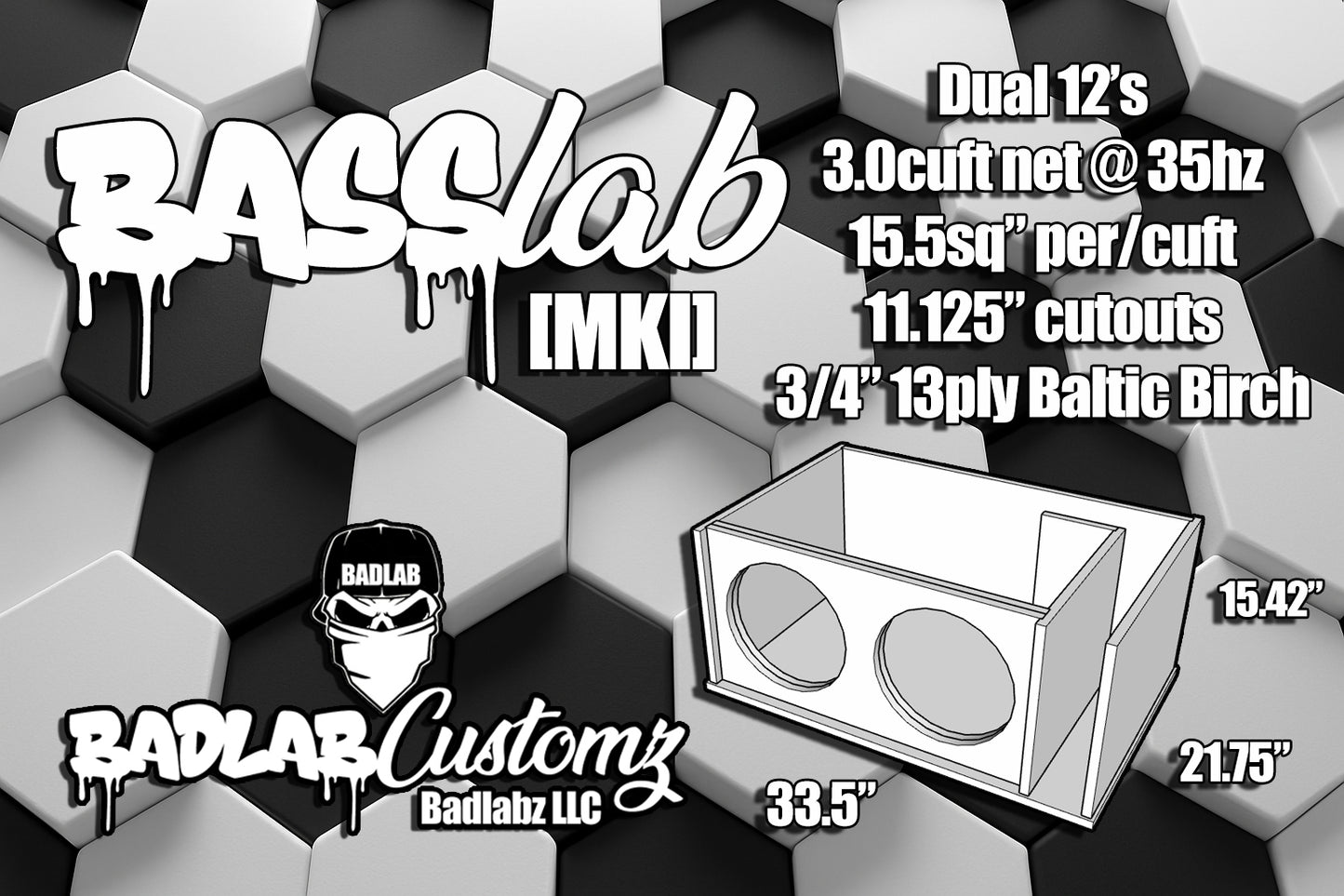 Basslab Dual 12" Flat pack