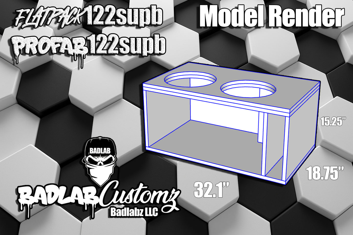 Dual 12" Profab Sub up port back 3cuft/35hz