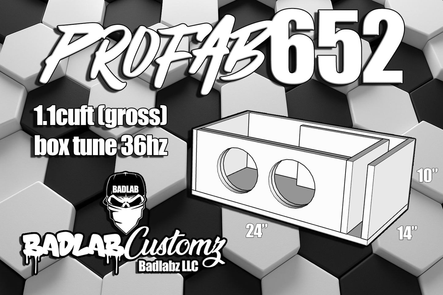 Dual 6.5" Profab 1cuft/36hz